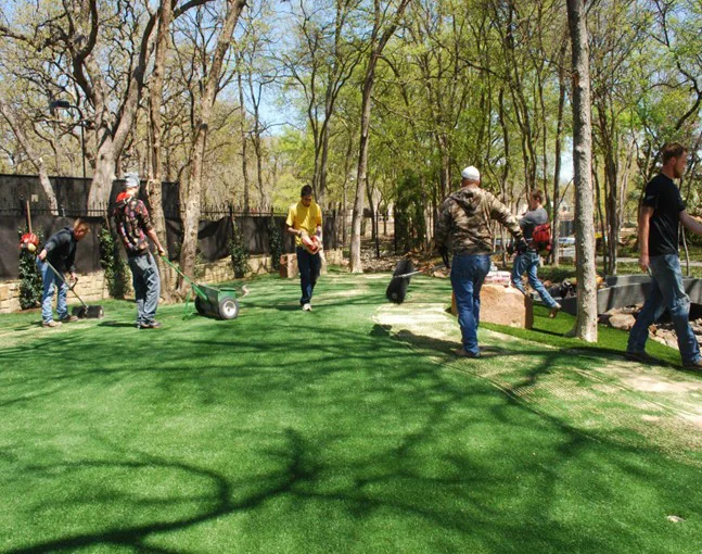 Detroit and all of Michigan artificial grass installation - base layer